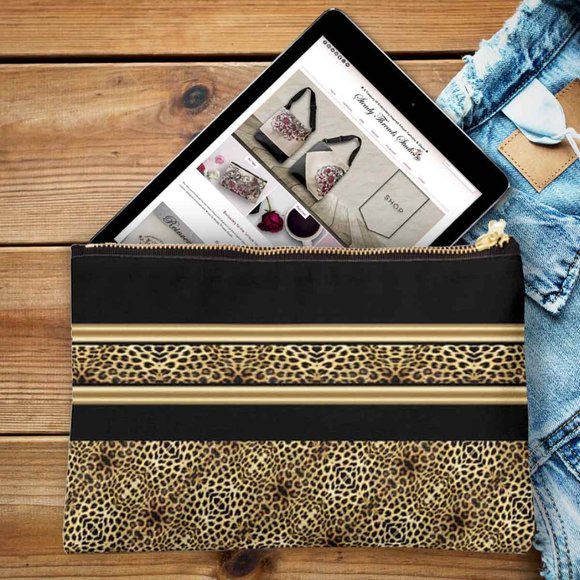 Animal Print 12x8 Cosmetic, Toiletry Handbag Pouch - Picture 3 of 5